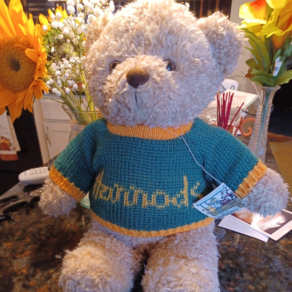 Vintage harrods teddy bear deadstock with tags